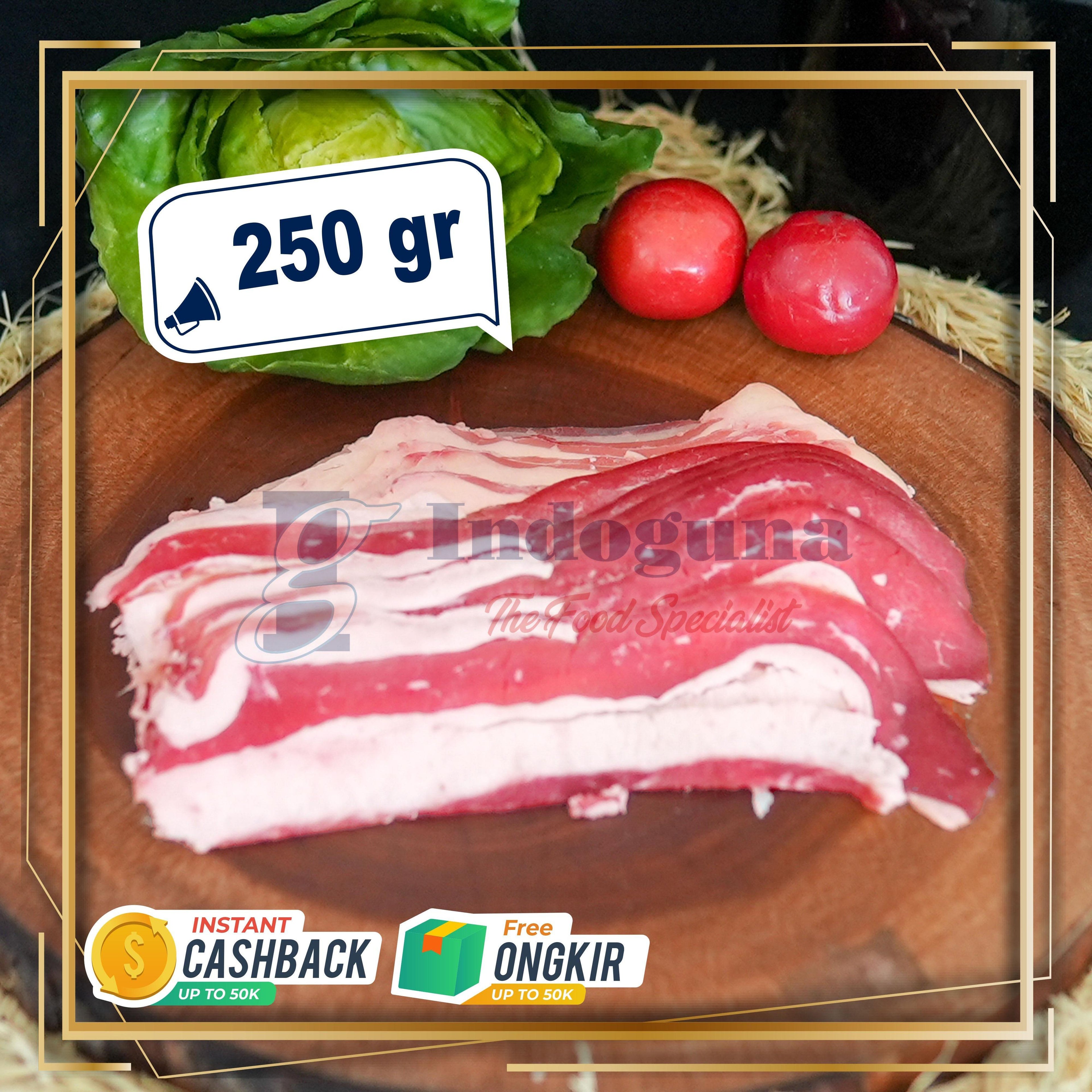 Daging sapi - US Shortplate end Beef Slice /pack +-250 Gram