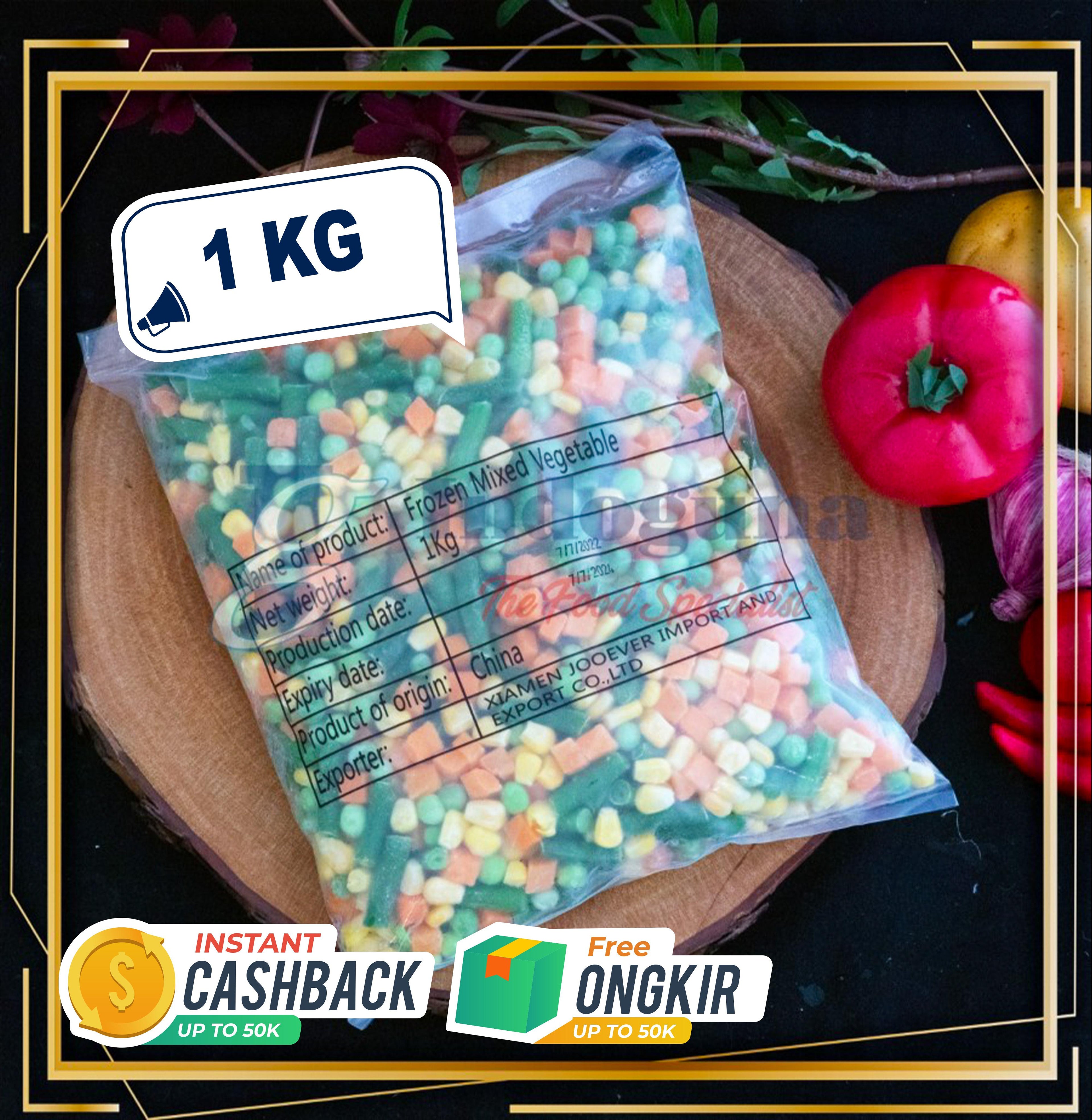 MIXED VEGETABLES 4 WAYS (SWEETCORN, GREEN PEAS, CARROTS, GREEN BEANS) 1KG