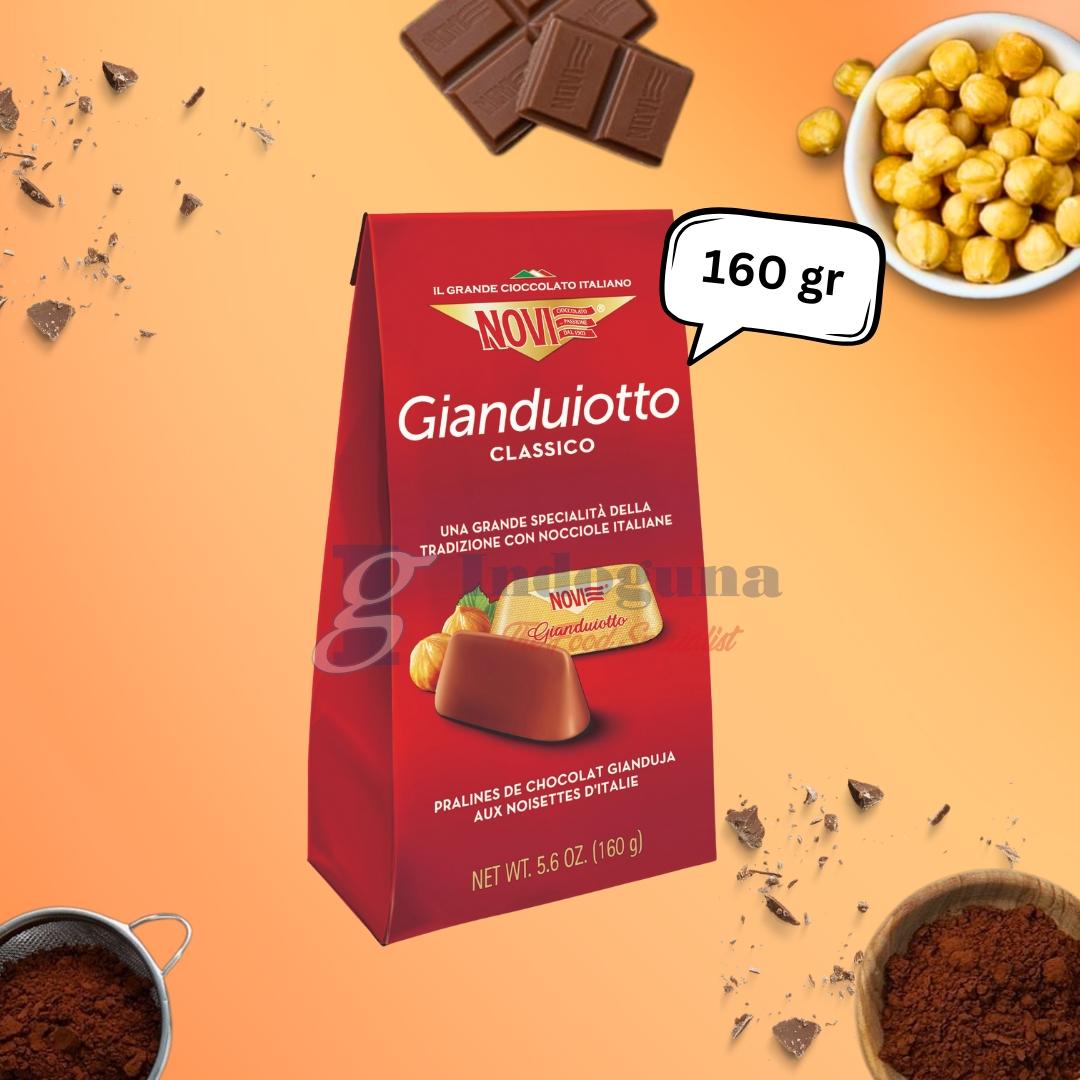 Novi Gianduiotto Classic / Cokelat susu dengan kacang hazel 160gr   Chocolate Merah