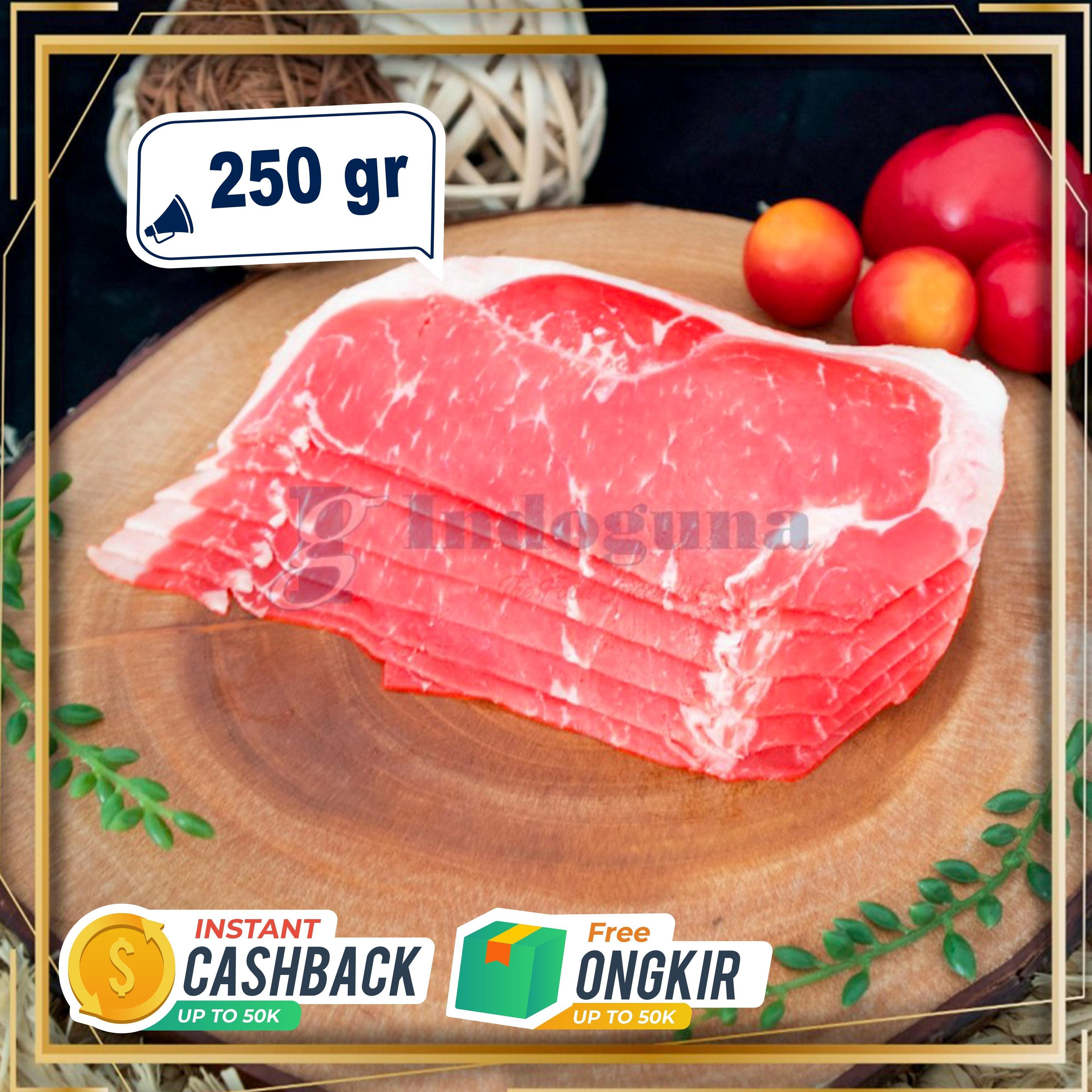 AUS - Hormone-Free Sliced Striploin / Daging sirloin slice