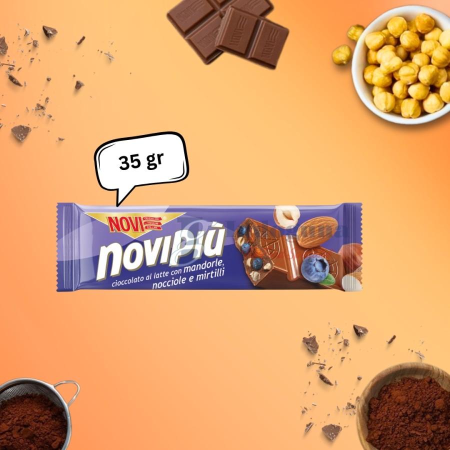 Novipiù Nocciole Mandorle Mirtilli 28gr Chocolate Food Snack coklat