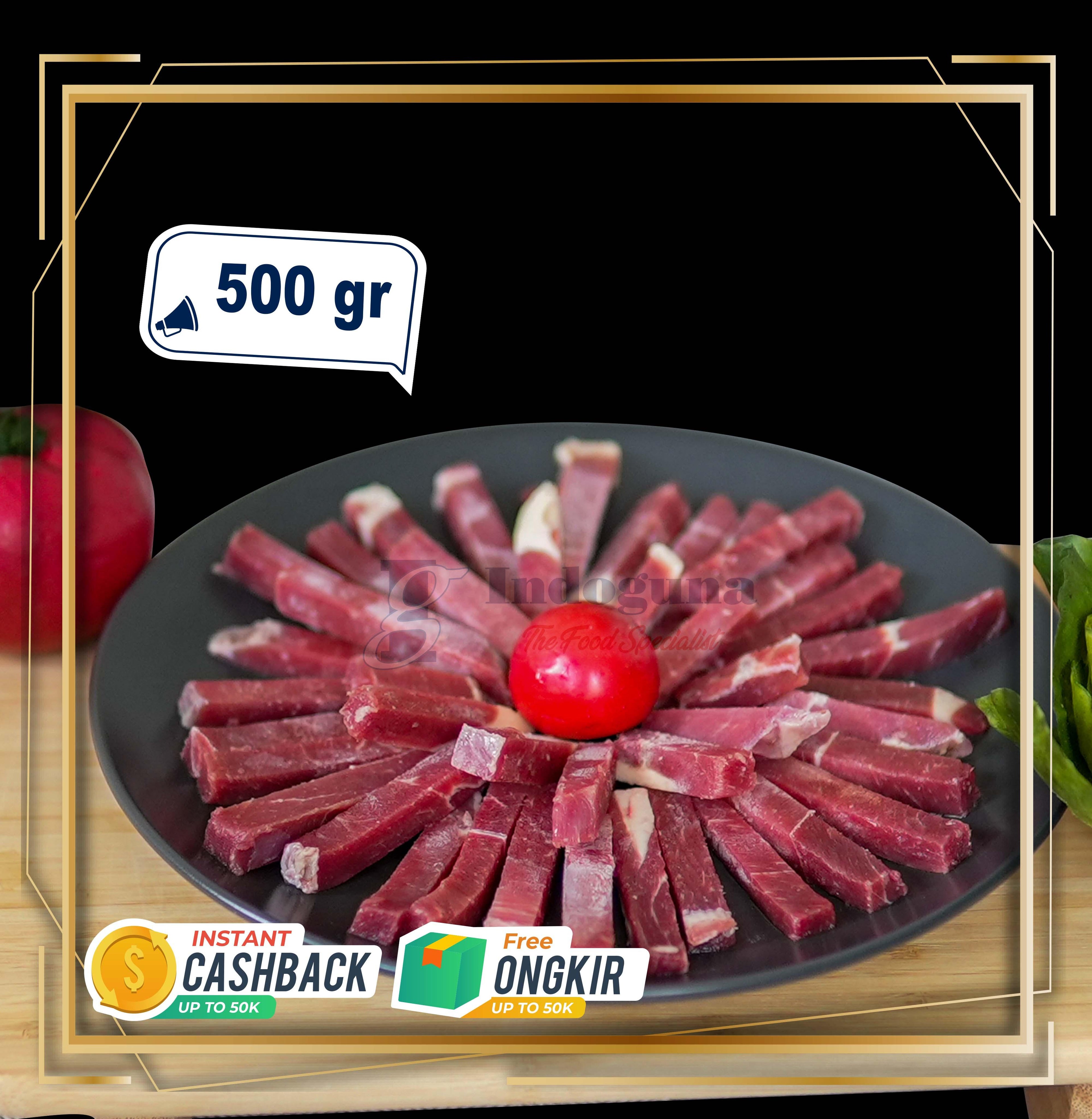 Daging Sapi untuk Tumis / Capcay/Rawon/Gulai - 500gr
