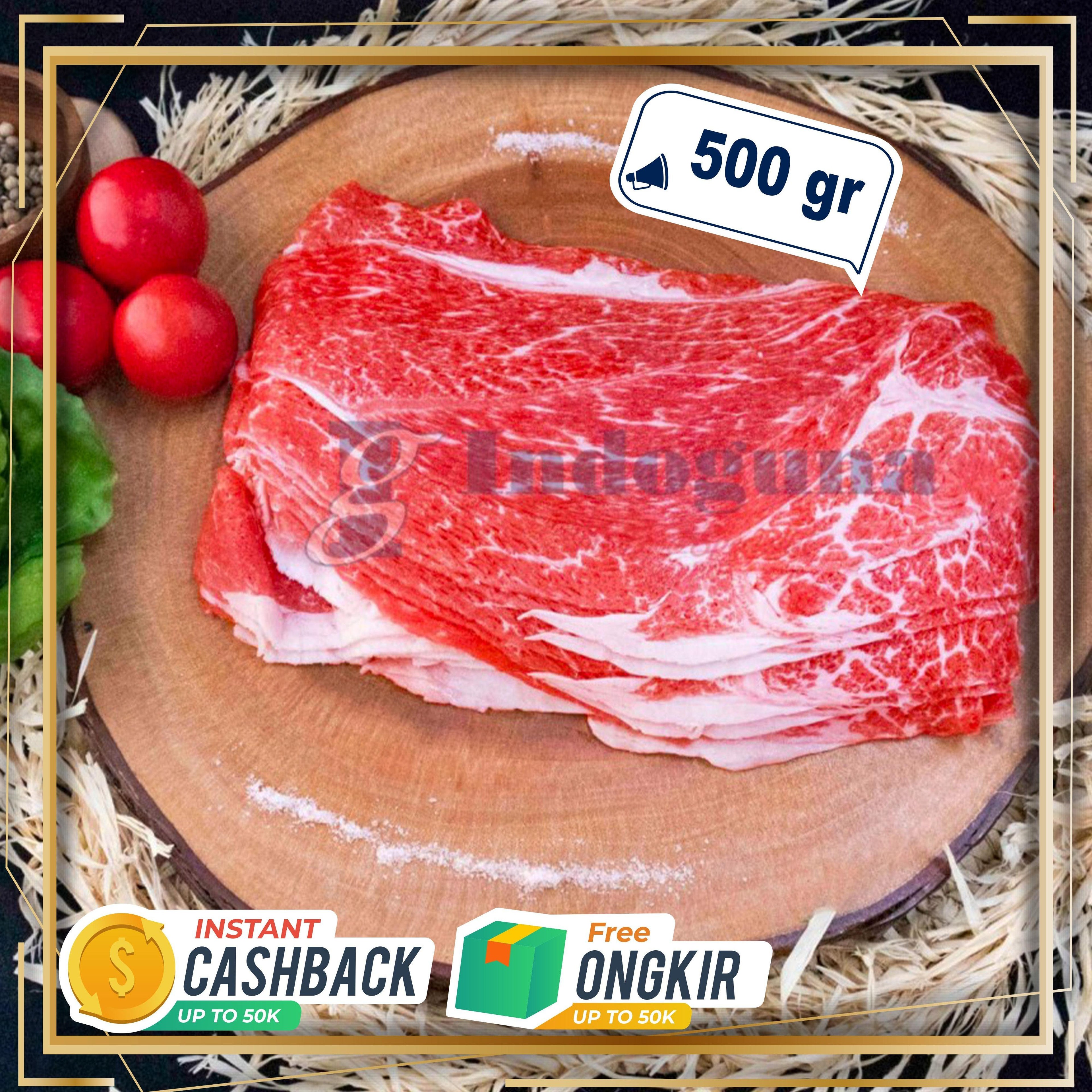 US Beef Clod Prime MB4 - Shabu Sliced / 500 GR