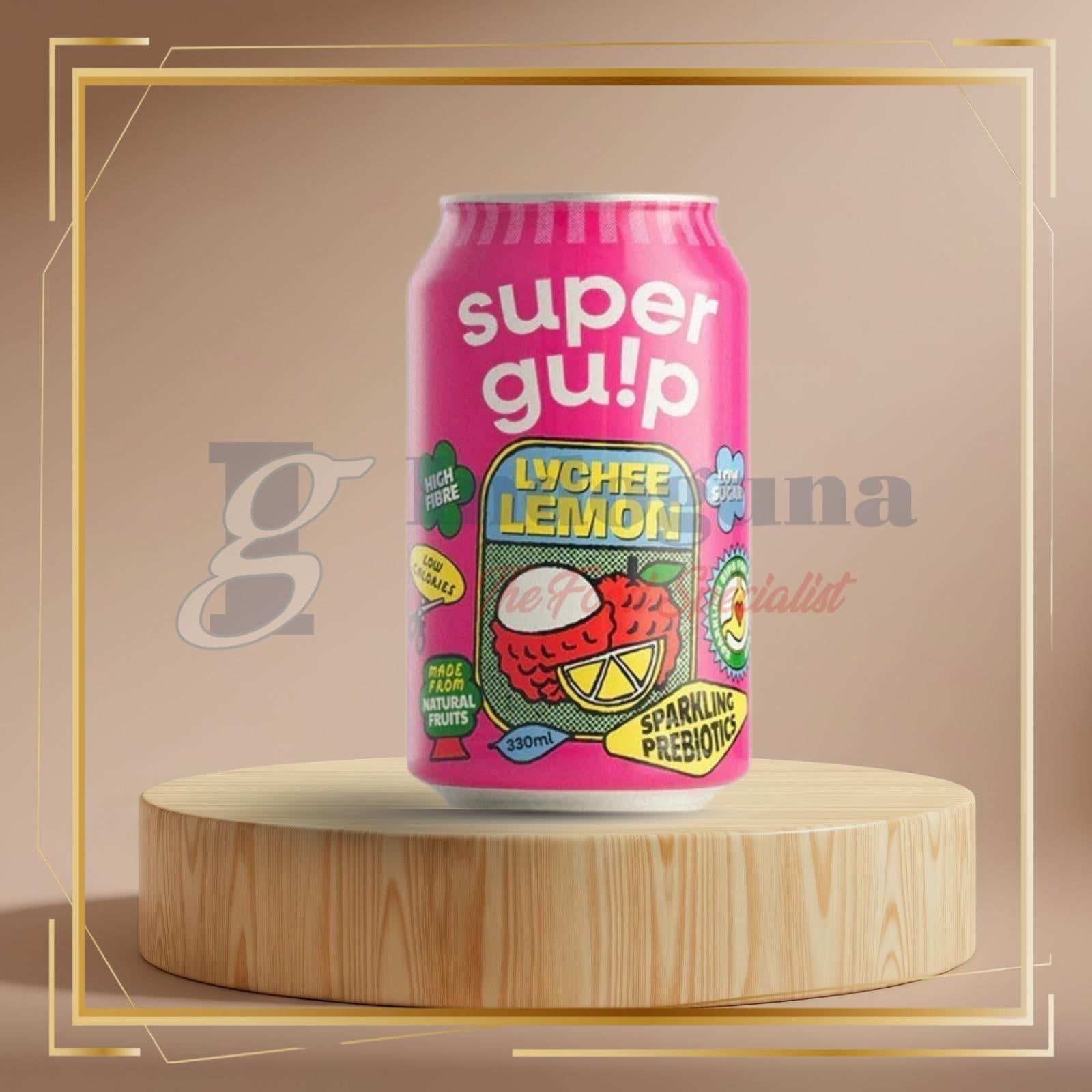 Super Gulp Lemon Lime 330ml / Refreshing Drink with Zesty Lemon and Lime Flavor