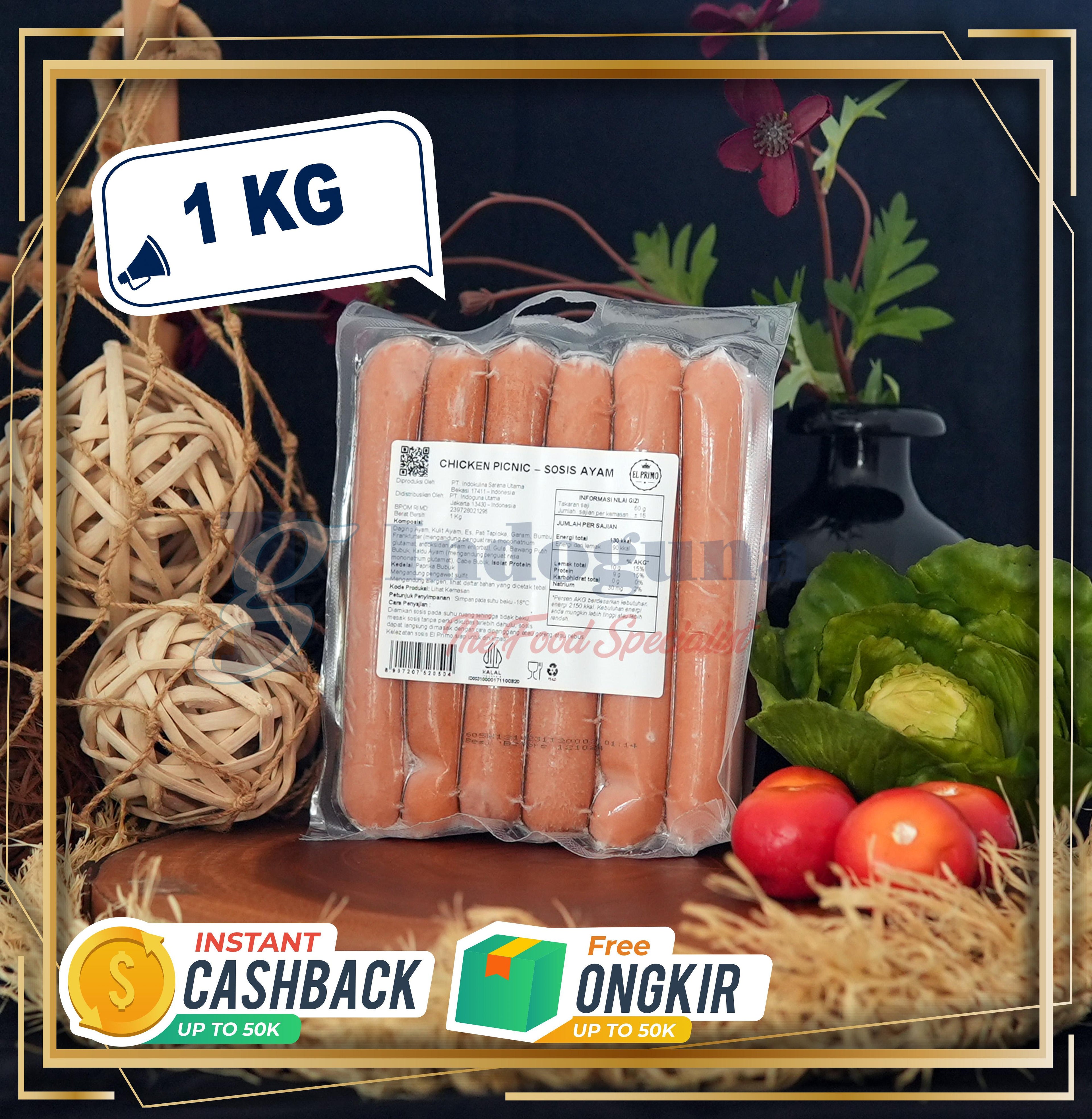 EL PRIMO Sosis Ayam / Chicken Picnic 1Kg - Indoguna