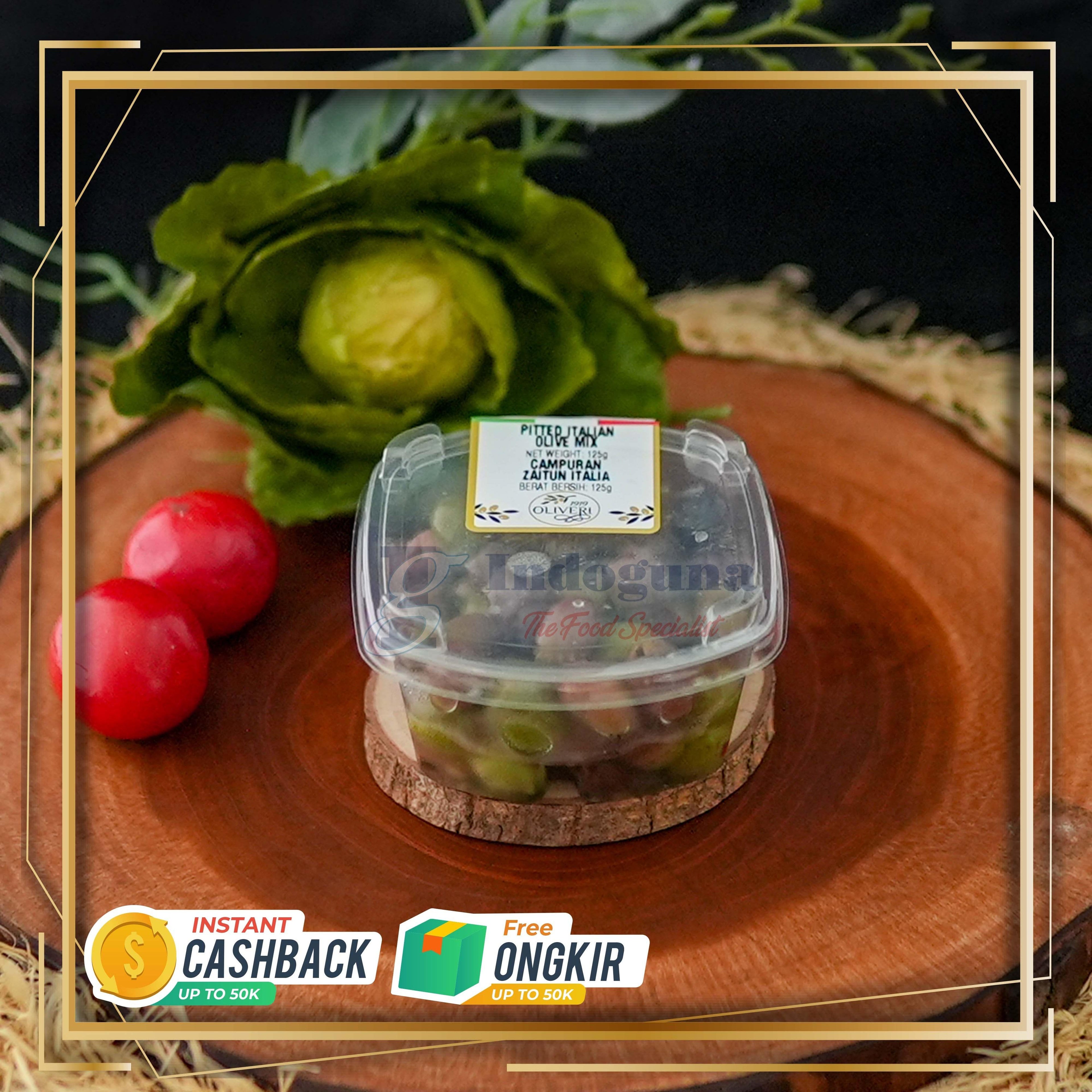 OLIVERI Pitted Italian Olive Mix 125 GR