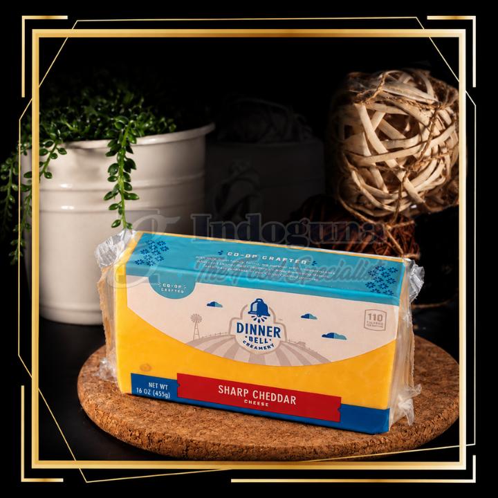 Dinner Bell Creamery Sharp Cheddar Colored Cheese Block 453gr
