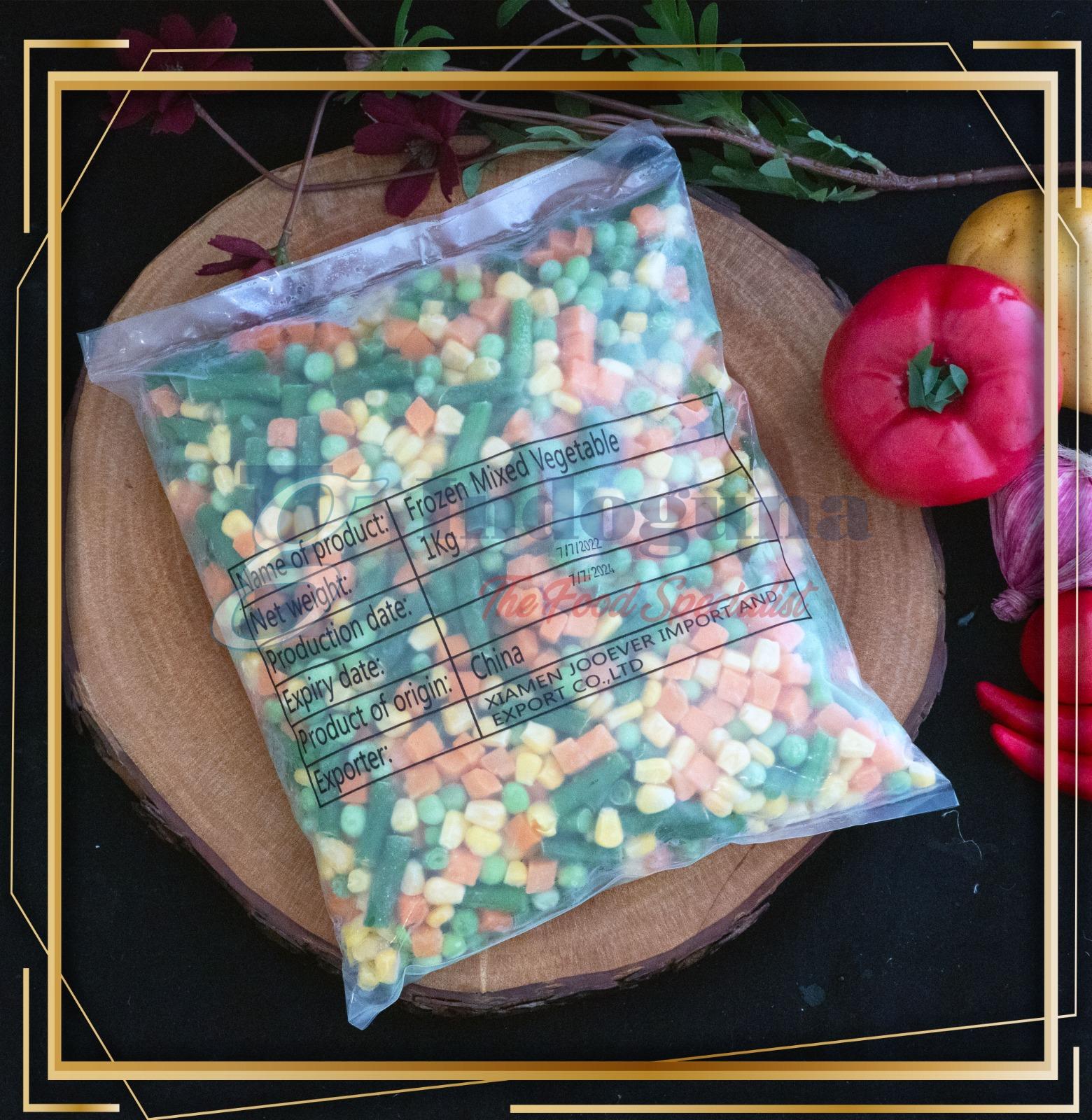 MIXED VEGETABLE 4 WAYS (SWEETCORN, GREEN PEAS, CARROT, GREEN BEAN) 1KG