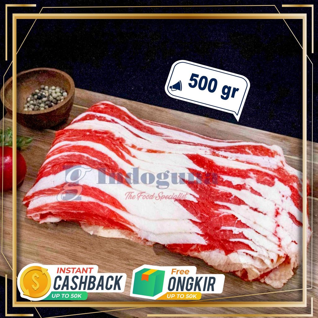 Daging Sapi - AUS Beef Shortplate Slice Shabu -+500 GR