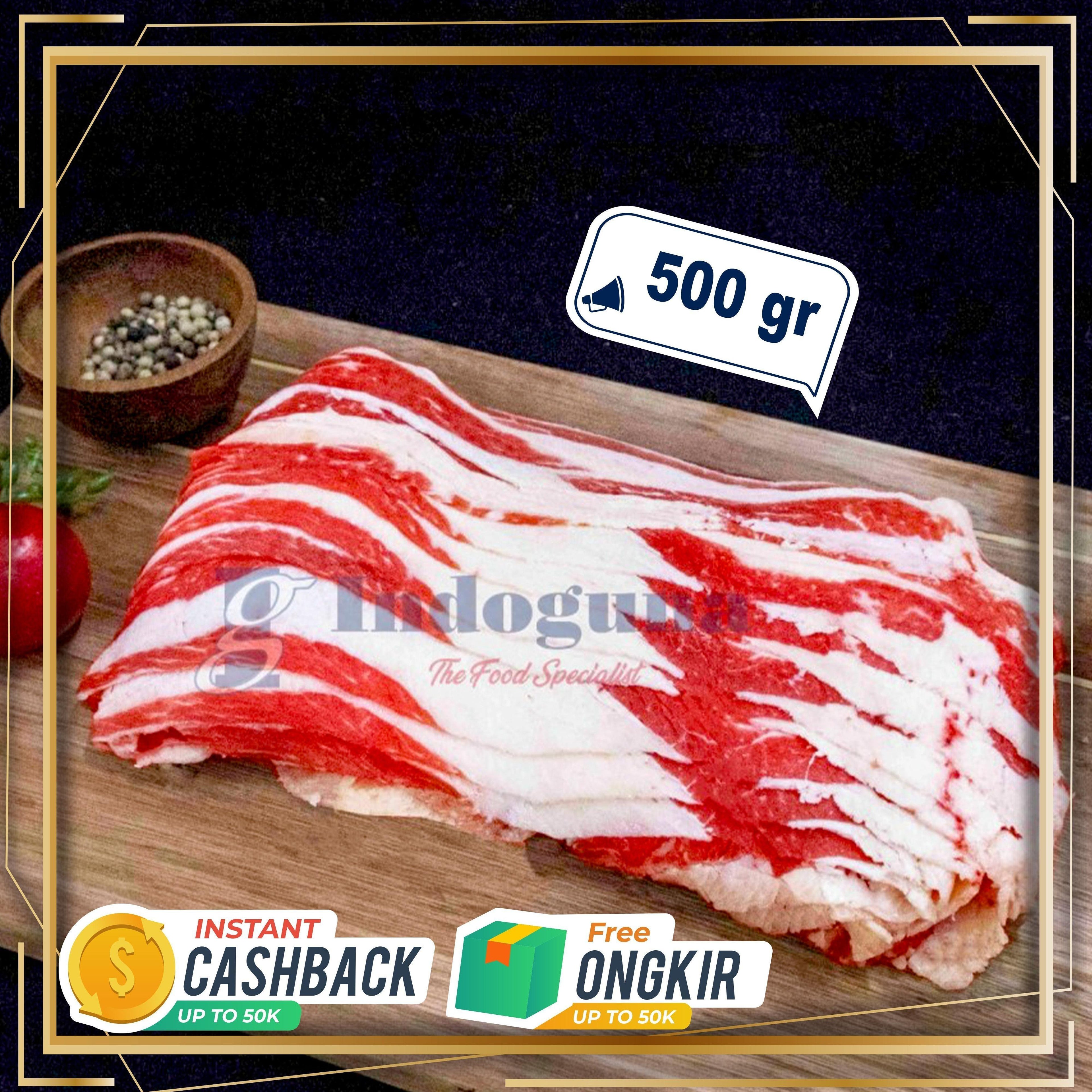 Daging Sapi - AUS Beef Shortplate Slice Shabu -+500 GR