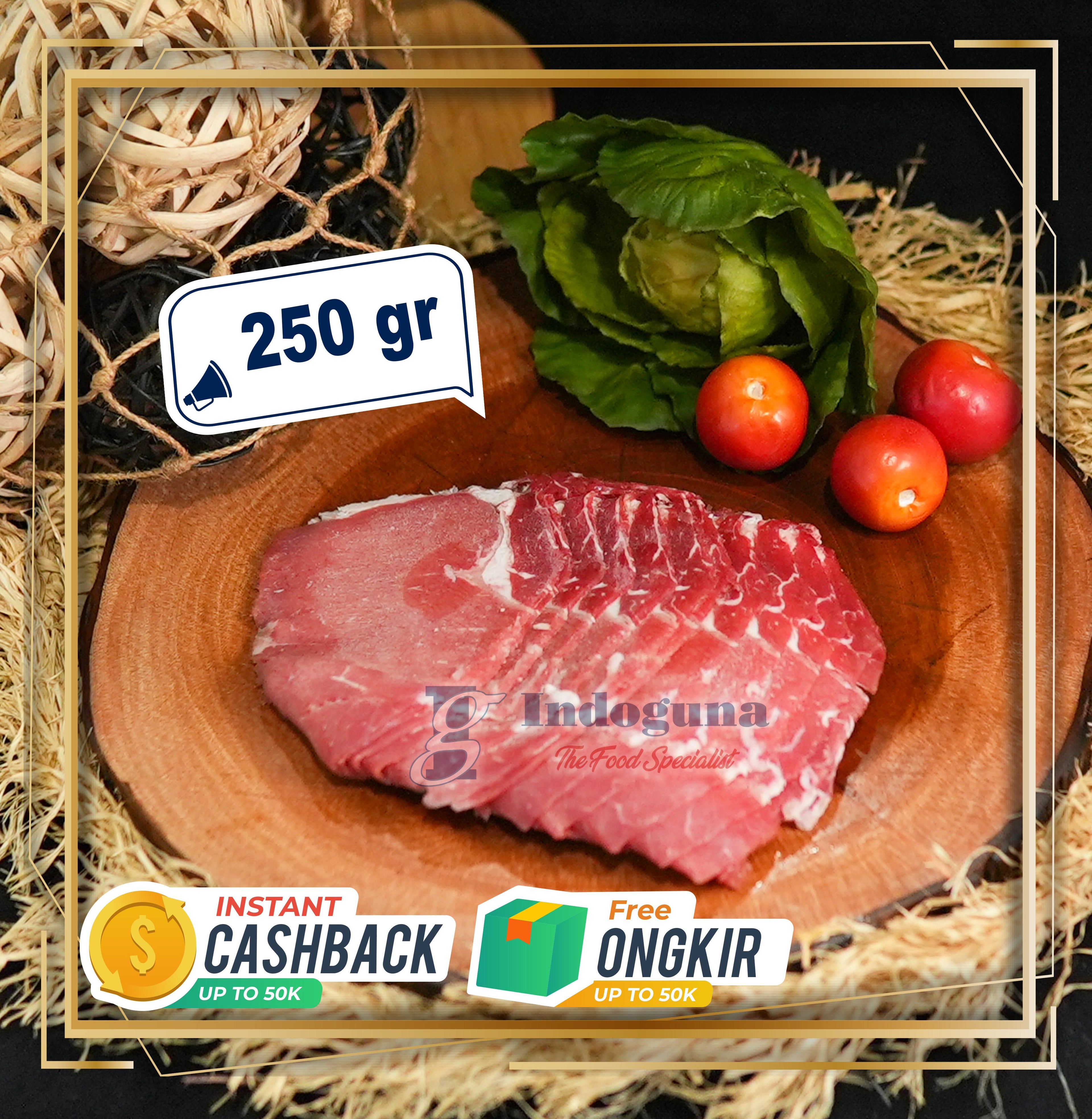 AUS RIBEYE GRAINFED SLICE SHABU 250GR
