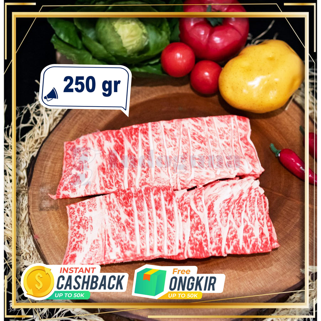 WAGYU SHORT RIB MEAT MB 9 PURE BREED JAPANESE CATTLE CUT YAKINIKU