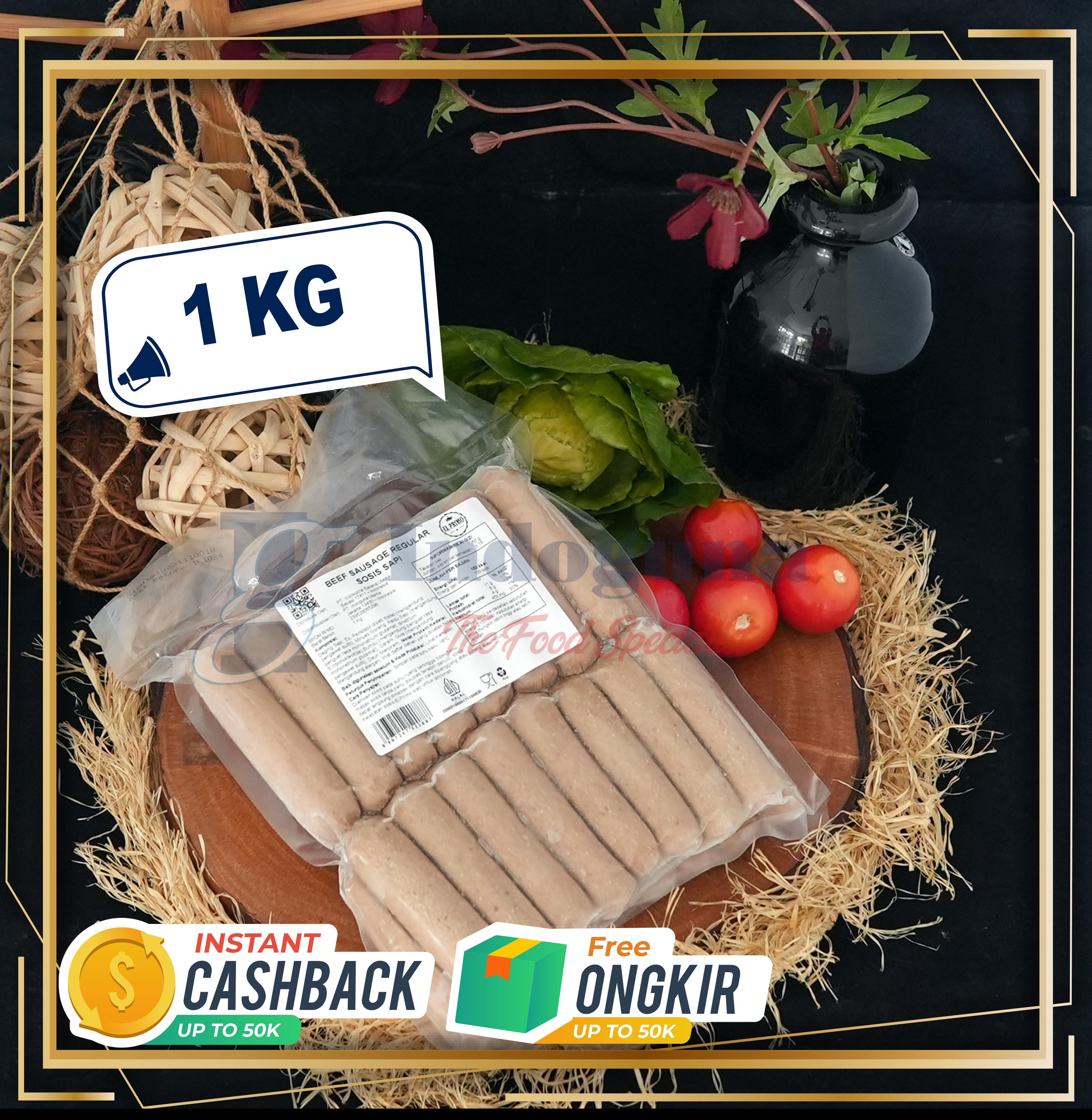 EL PRIMO BEEF SAUSAGE REGULAR 1KG - SOSIS SAPI REGULER