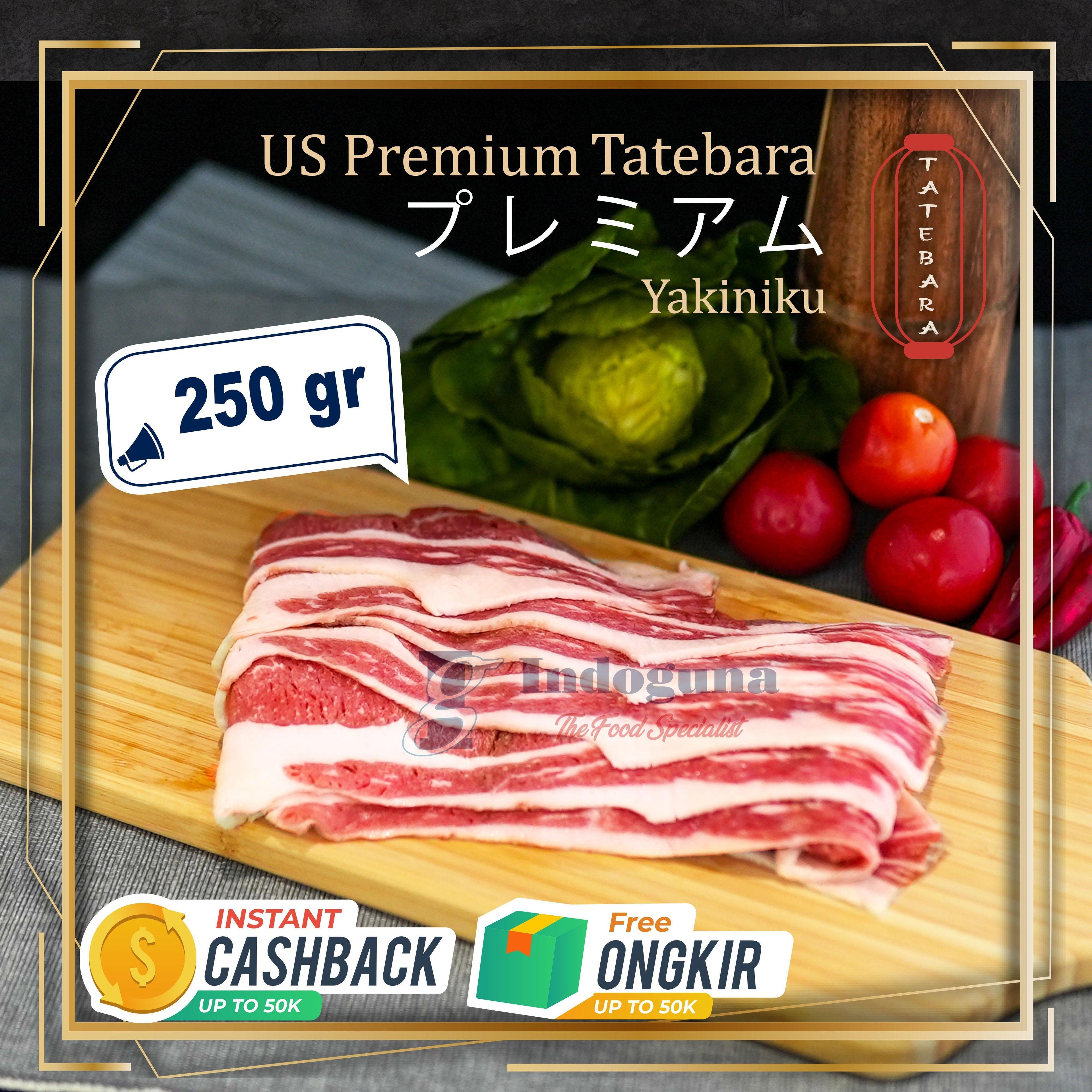 US Premium Beef Tatebara Cut Yakiniku 250gr