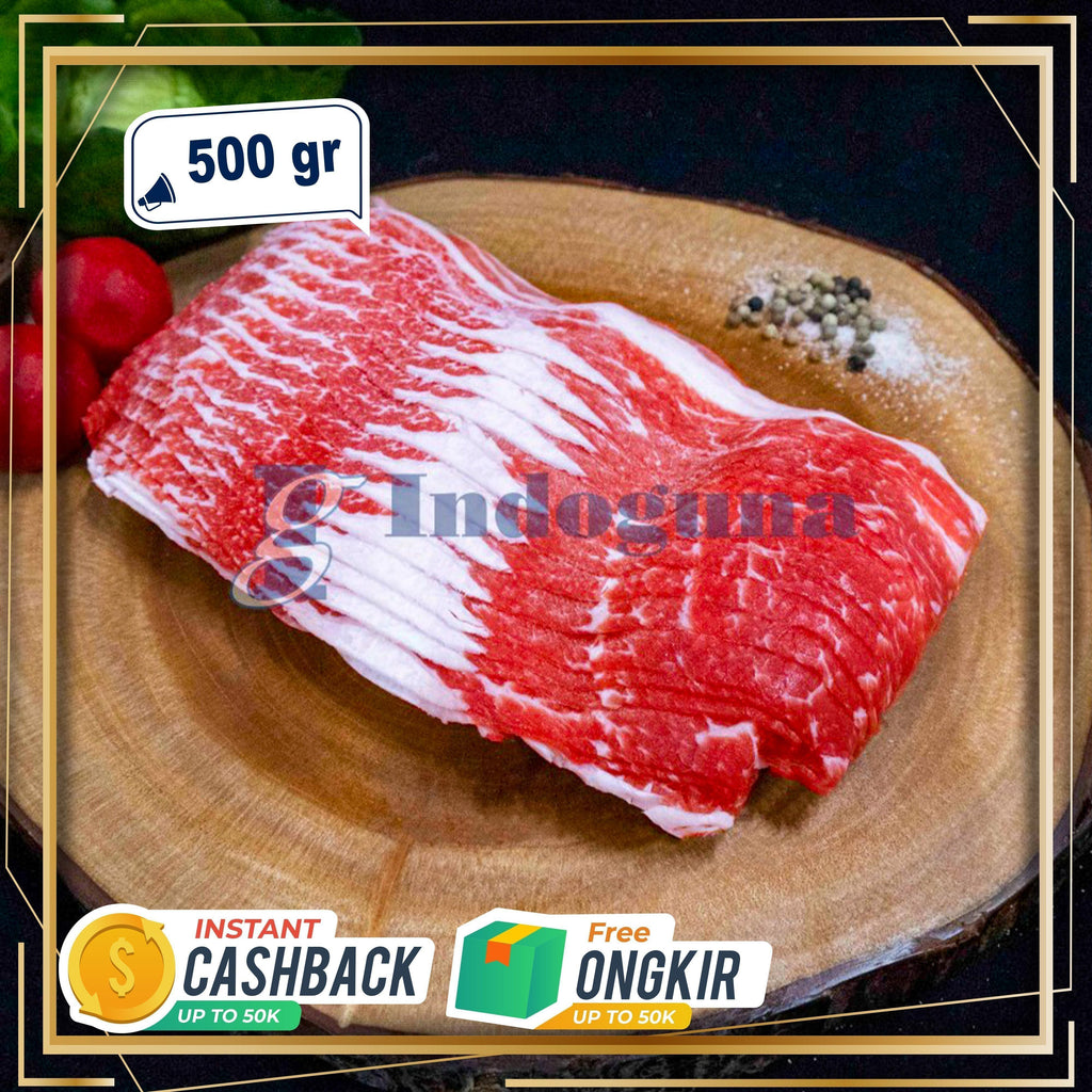 Beef - US Short Plate Beef Slice /pack +-500 Gram