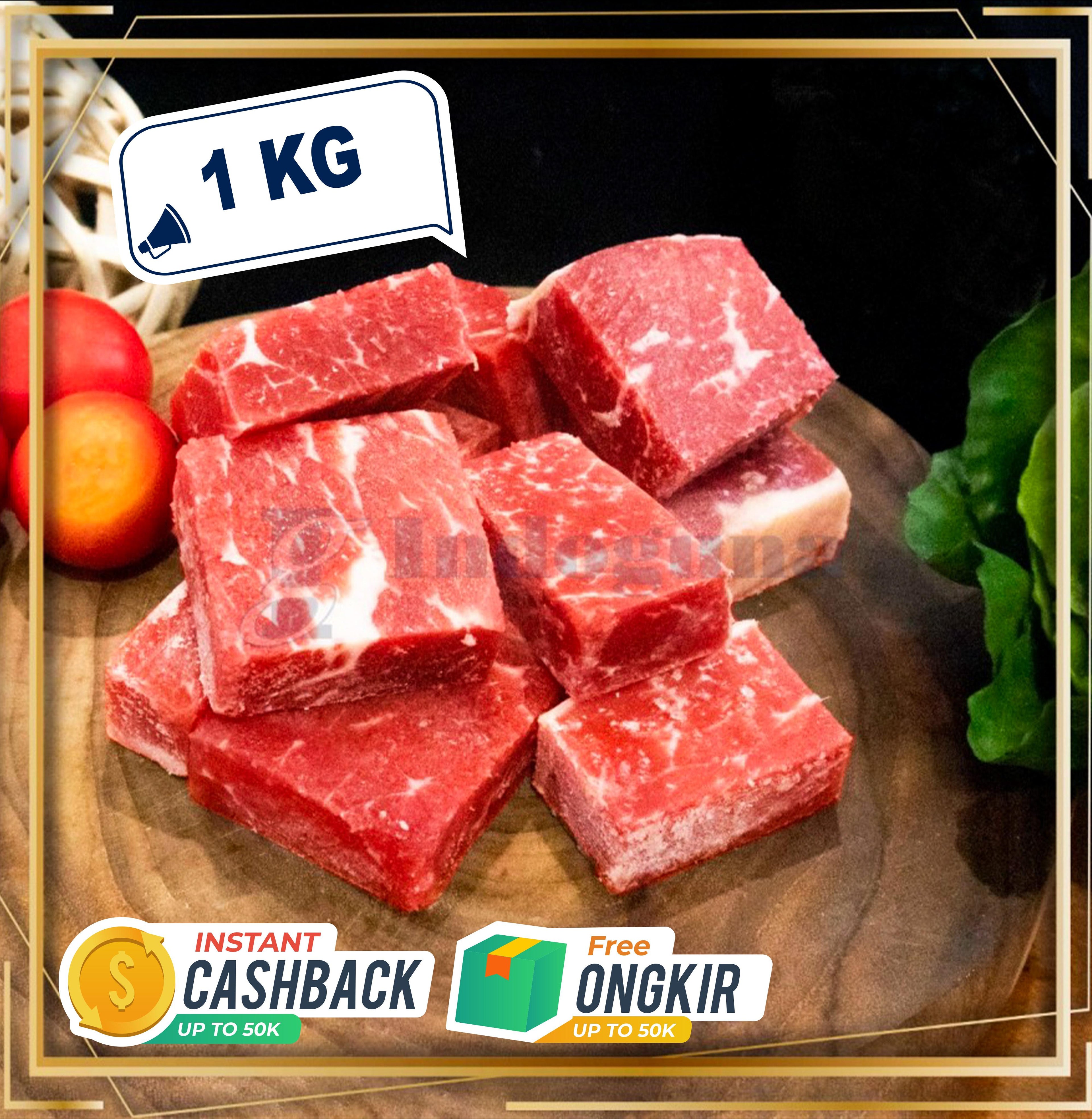 Daging Sapi Outside Potongan Rendang 1 KG - Indoguna