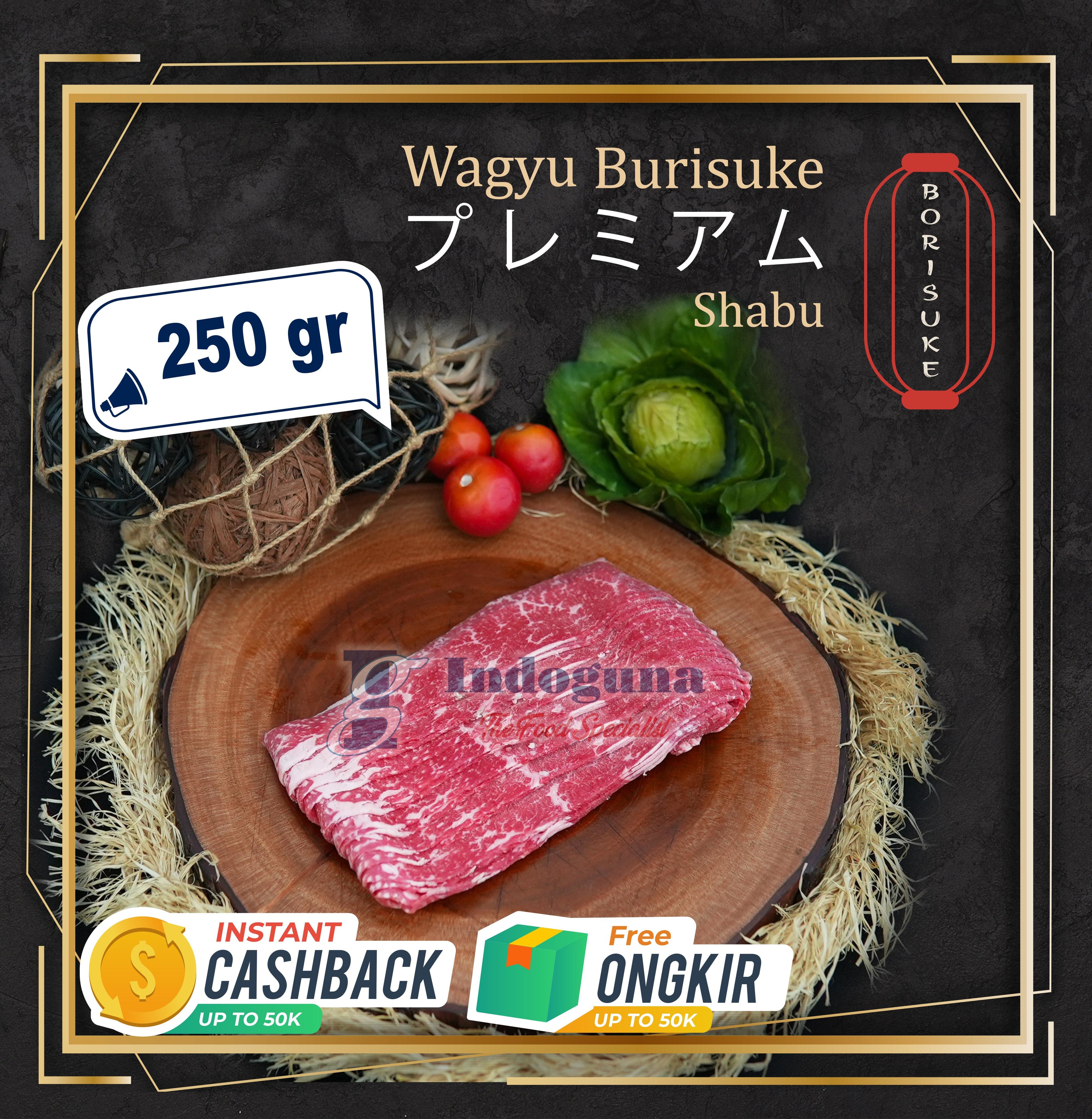 AUS WAGYU BURISUKE MB 9 JAPANESE CATTLE CUT SHABU SHABU 250 GR