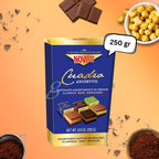 Novi Cuadro Chocolate Classic 150 Gr - Cokelat Hitam Manis dengan Kacang Hazel & Pistachio - Pralines Box 250 Gr - Kualitas Terbaik